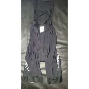 Castelli Cycling Bibs Large Black Nano Flex Race Padded Activewear Comfort